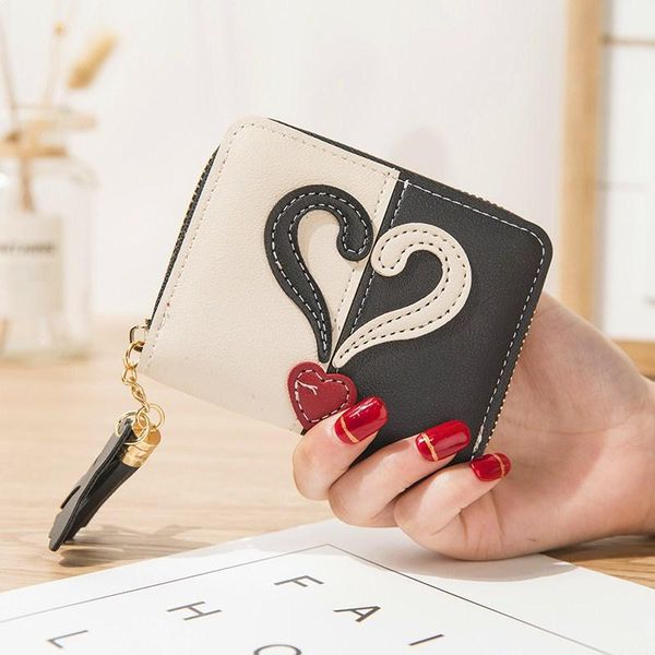 wallets 2021 women's coin purse zipper fashion wallet ladies short love korean clutch, Red;black
wallets 2021 women's coin purse zipper fashion wallet ladies short love korean clutch, Red;black