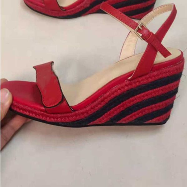 sandals women straw shoes big size wedge open toe gold color fashion buckle sandal bottom pumps lady, Black
sandals women straw shoes big size wedge open toe gold color fashion buckle sandal bottom pumps lady, Black