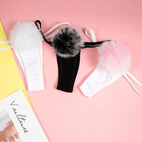women's panties 3 colors thong for women with cute tail cosplay g-string fur ball t-back erotic underwear, Black;pink
women's panties 3 colors thong for women with cute tail cosplay g-string fur ball t-back erotic underwear, Black;pink