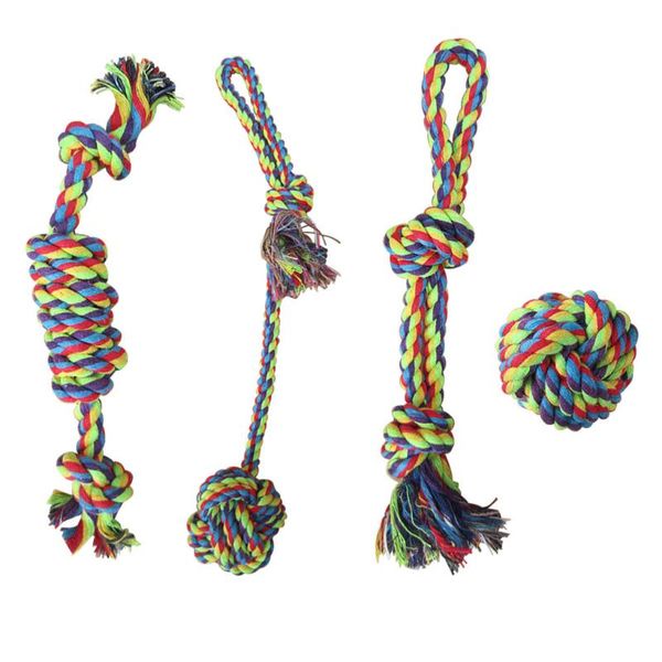 4 pcs/set pet chew bite knot rope ball cotton teething toy pet interactive toy training tool
4 pcs/set pet chew bite knot rope ball cotton teething toy pet interactive toy training tool
