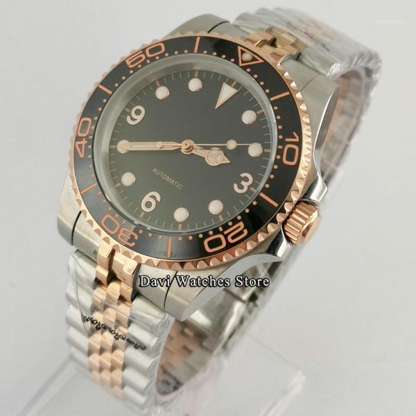 40mm bliger/sterile men's watches black dial rose gold-rimmed case jubilee bracelet sapphire nh35 automatic movement wristwatch wristwa, Slivery;brown
40mm bliger/sterile men's watches black dial rose gold-rimmed case jubilee bracelet sapphire nh35 automatic movement wristwatch wristwa, Slivery;brown