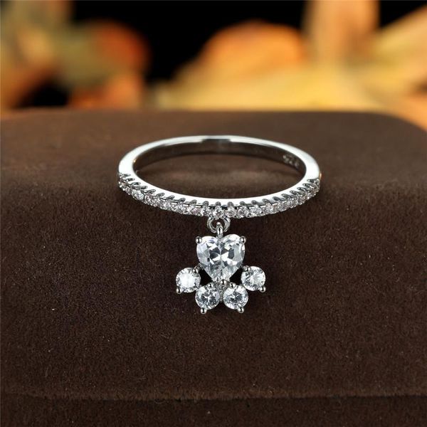 cluster rings vintage gold silver color animal footprint ring cute cat dog claw pendant white zircon love heart stone for women, Golden;silver
cluster rings vintage gold silver color animal footprint ring cute cat dog claw pendant white zircon love heart stone for women, Golden;silver