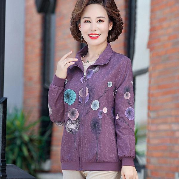 women's jackets middle-aged women 2021 spring autumn windbreakers jacket loose plus size long-sleeve printed outerwear ladies basic coa, Black;brown
women's jackets middle-aged women 2021 spring autumn windbreakers jacket loose plus size long-sleeve printed outerwear ladies basic coa, Black;brown