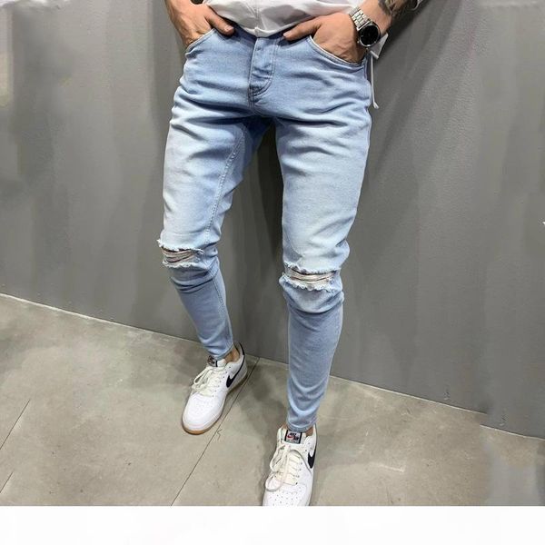 mens designer jeans fashion holes and rhinestone ornament pencil pants homme zipper fly light washed trousers, Blue
mens designer jeans fashion holes and rhinestone ornament pencil pants homme zipper fly light washed trousers, Blue