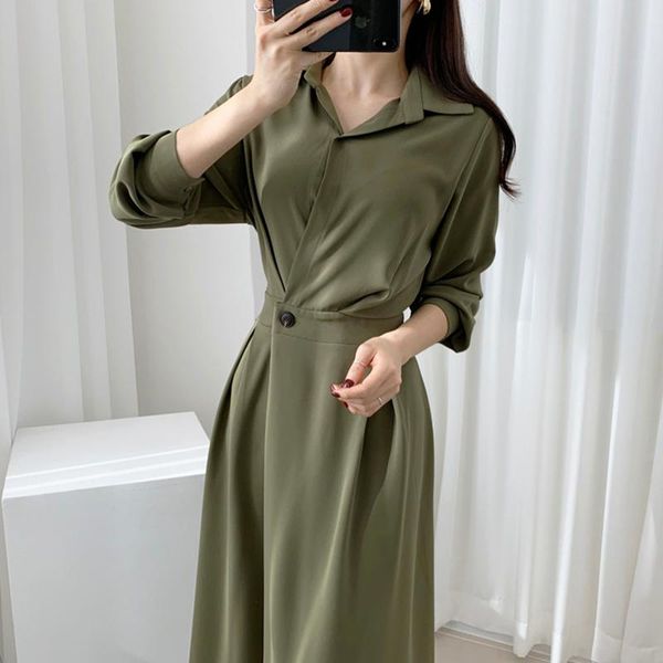 casual dresses autumn winter woman long dress elegant sleeve a-line female high waist ladies office work shirt maxi, Black;gray
casual dresses autumn winter woman long dress elegant sleeve a-line female high waist ladies office work shirt maxi, Black;gray