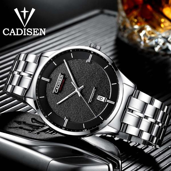 wristwatches cadisen original brand watch men date automatic self-wind stainless steel 5atm waterproof business wrist timepieces, Slivery;brown
wristwatches cadisen original brand watch men date automatic self-wind stainless steel 5atm waterproof business wrist timepieces, Slivery;brown