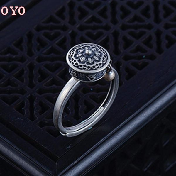 cluster rings thai silver ring for woman 2021 real s925 pure jewelry adjustable six word mantra warp tube good luck female, Golden;silver
cluster rings thai silver ring for woman 2021 real s925 pure jewelry adjustable six word mantra warp tube good luck female, Golden;silver