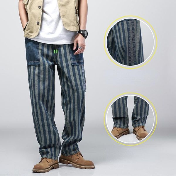 men's jeans striped men straight loose wide leg pants 2021 fashion trend all match trendy boutique drawstring, Blue
men's jeans striped men straight loose wide leg pants 2021 fashion trend all match trendy boutique drawstring, Blue