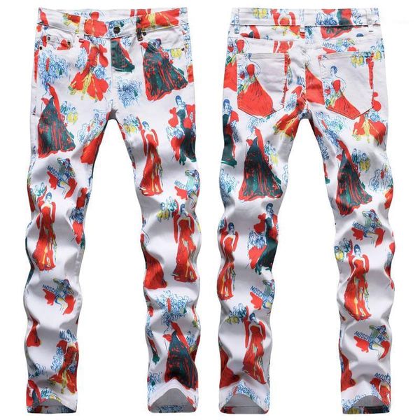 men's jeans 2021 european style men brand mens slim denim trousers black straight graffiti print hole pants for, Blue
men's jeans 2021 european style men brand mens slim denim trousers black straight graffiti print hole pants for, Blue