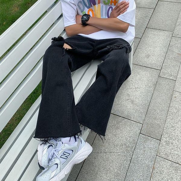 men's jeans -edged ripped men trend retro trendy loose straight wide-leg trousers hip-hop streetwear denim pants spring summer jean, Blue
men's jeans -edged ripped men trend retro trendy loose straight wide-leg trousers hip-hop streetwear denim pants spring summer jean, Blue