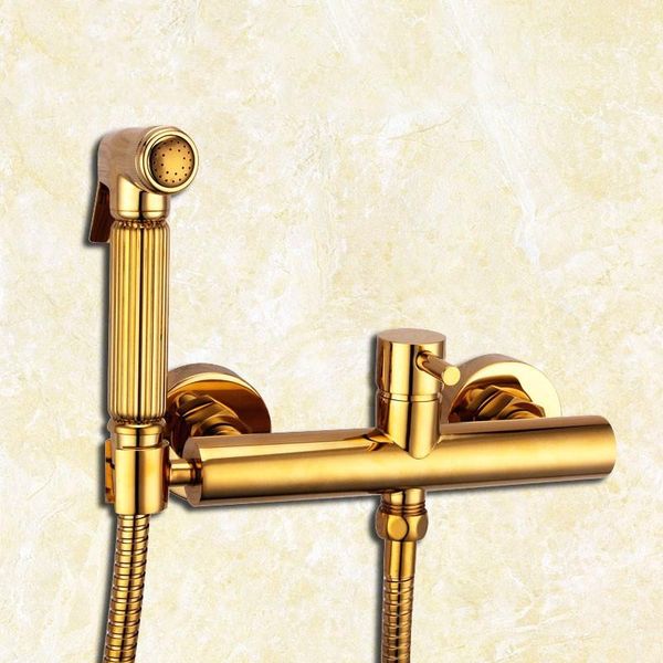 luxury gold brass bathroom toilet faucet set cold water mixer tap faucet handheld bidet shower sprayer with holder
luxury gold brass bathroom toilet faucet set cold water mixer tap faucet handheld bidet shower sprayer with holder