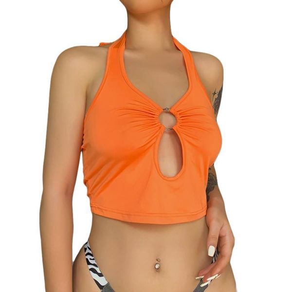 women's tanks & camis women summer tank solid color hollow-out tied halter neck sleeveless backless crop for girls orange, White
women's tanks & camis women summer tank solid color hollow-out tied halter neck sleeveless backless crop for girls orange, White