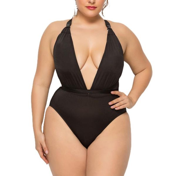 one-piece suits 2021 woman's large size 1piece swimsuit deep v-neck solid color sleeveless halter elastic slim bikini plus 2xl-5xl
one-piece suits 2021 woman's large size 1piece swimsuit deep v-neck solid color sleeveless halter elastic slim bikini plus 2xl-5xl