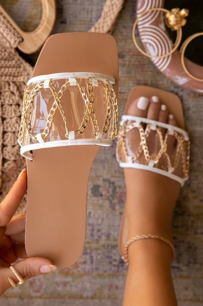 luxury women fashion slippers outdoor summer modern slides transparent upper chain cross-tied woman sandals shoes ladies, Black
luxury women fashion slippers outdoor summer modern slides transparent upper chain cross-tied woman sandals shoes ladies, Black
