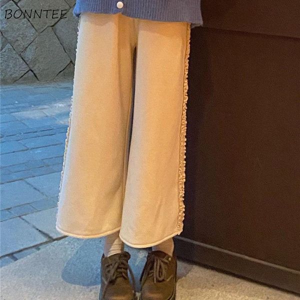 women's pants & capris ankle-length women solid elastic waist wide leg simple fashion leisure all-match loose student ulzzang feminino, Black;white
women's pants & capris ankle-length women solid elastic waist wide leg simple fashion leisure all-match loose student ulzzang feminino, Black;white