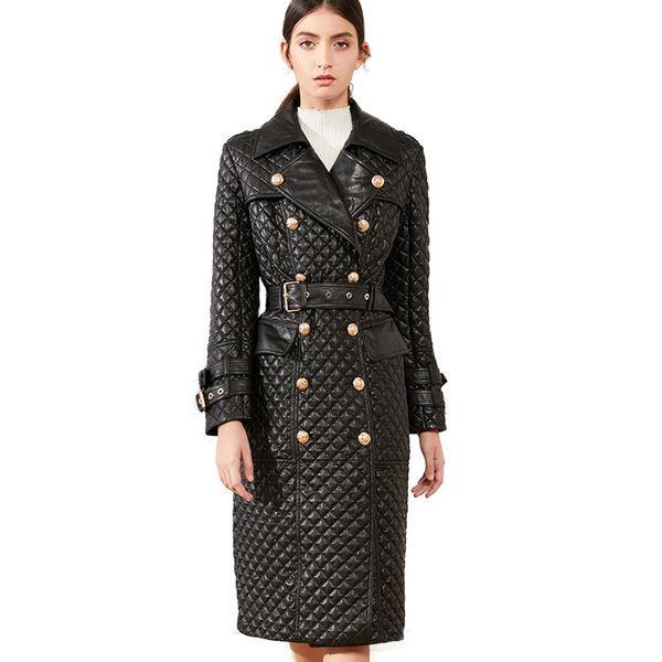 designers genuine sheep leather coat long women thick winter warm cotton real lamb leather coat, Black
designers genuine sheep leather coat long women thick winter warm cotton real lamb leather coat, Black