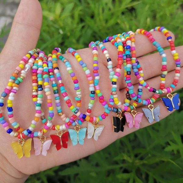 chokers multicolor glass beaded necklace butterfly animal charms choker jewelry for women wedding party club christmas gift,1pc, Golden;silver
chokers multicolor glass beaded necklace butterfly animal charms choker jewelry for women wedding party club christmas gift,1pc, Golden;silver