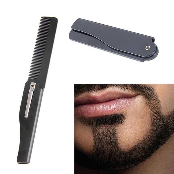 men's daily beard and beard styling comb folding type plastic knife comb oil a4h9, Silver
men's daily beard and beard styling comb folding type plastic knife comb oil a4h9, Silver