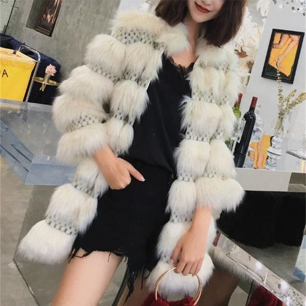 women's wool & blends womens furry leopard patchwork faux jackets long nine points sleeve warm fake outwears female coat j3046, Black
women's wool & blends womens furry leopard patchwork faux jackets long nine points sleeve warm fake outwears female coat j3046, Black
