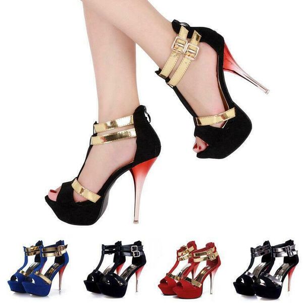 dress shoes women's open toe platform strappy high heels party prom pumps sandals, Black
dress shoes women's open toe platform strappy high heels party prom pumps sandals, Black
