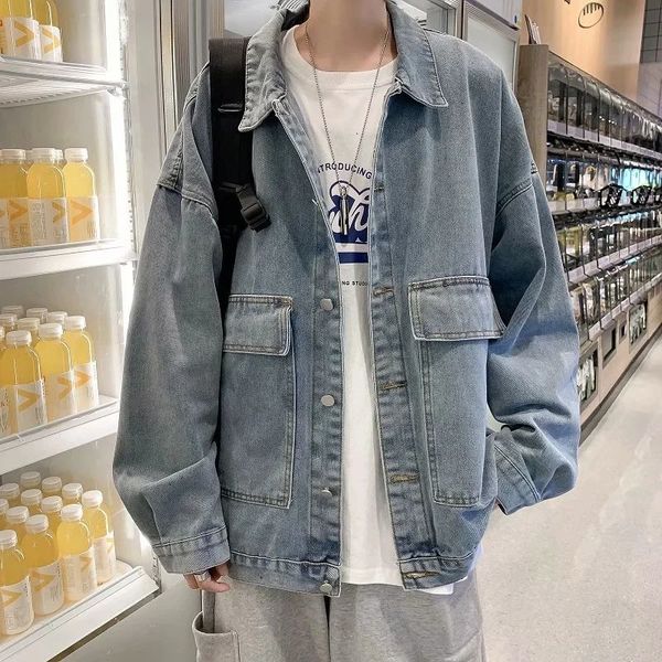 2021 new loosened male streetwear denim single leisure jacket breasted jackets pockets decorate blue color outerwear more size m-2xl eofb, Black;brown
2021 new loosened male streetwear denim single leisure jacket breasted jackets pockets decorate blue color outerwear more size m-2xl eofb, Black;brown