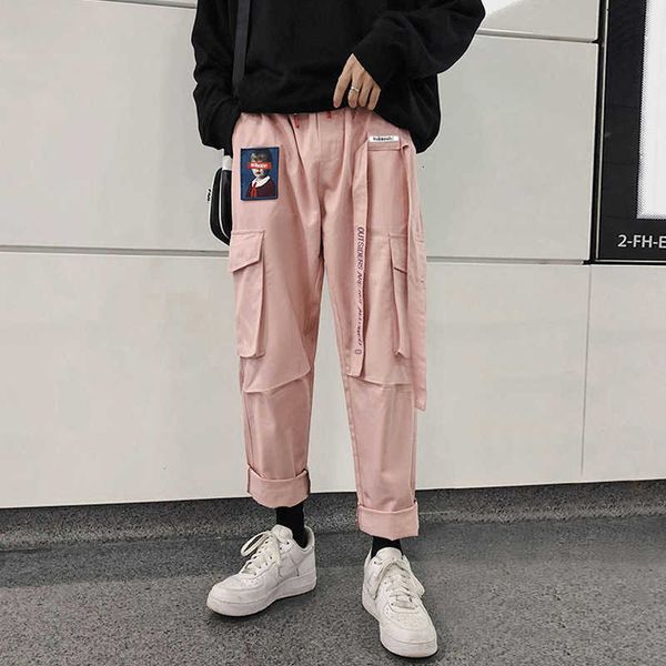 men's pants moda masculina hip hop carga estilo japons muti-bolsos rosa moletom streetwear corredores casual calas retas gmwe, Black
men's pants moda masculina hip hop carga estilo japons muti-bolsos rosa moletom streetwear corredores casual calas retas gmwe, Black