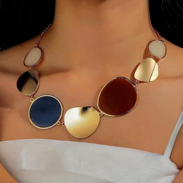 chains design irregular lens geometric exaggerate choker necklace for women fashion wedding punk goth statement jewelry gift, Silver
chains design irregular lens geometric exaggerate choker necklace for women fashion wedding punk goth statement jewelry gift, Silver