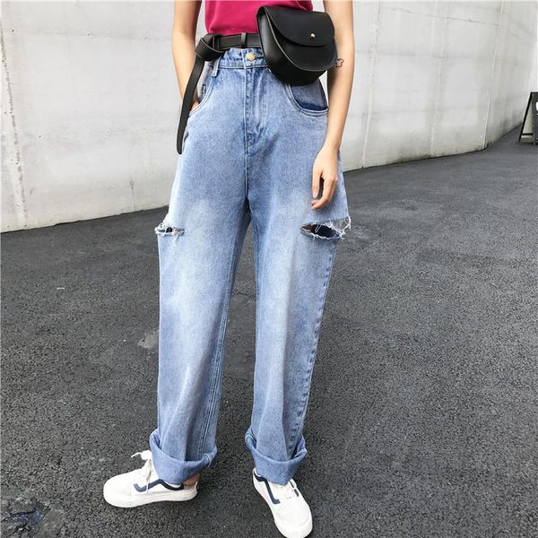 women's jeans sml 2021 women high wiast ripped streetwear fashion wide leg denim pants womens loose vintage (xh3674, Blue
women's jeans sml 2021 women high wiast ripped streetwear fashion wide leg denim pants womens loose vintage (xh3674, Blue