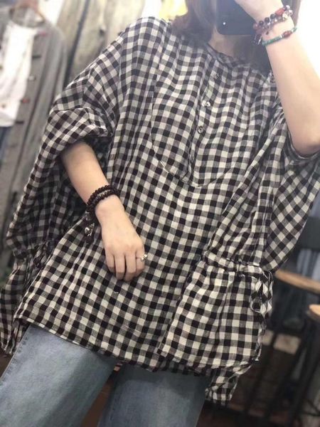 women's blouses & shirts female spring and summer plus size cotton linen head around neck lazy bat sleeve fashion shirt 24s1, White
women's blouses & shirts female spring and summer plus size cotton linen head around neck lazy bat sleeve fashion shirt 24s1, White