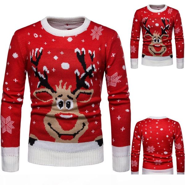 brand christmas style winter pullover sweater mens deer printed long sleeve sweaters casual slim fit thick sweaters, White;black
brand christmas style winter pullover sweater mens deer printed long sleeve sweaters casual slim fit thick sweaters, White;black