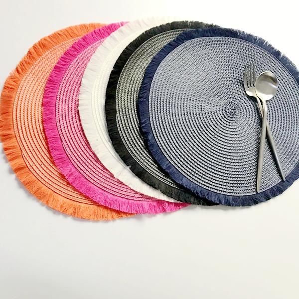 1piece round table placemat pp weave waterproof braided dining table mats coasters set bowl pad cutlery decoration
1piece round table placemat pp weave waterproof braided dining table mats coasters set bowl pad cutlery decoration