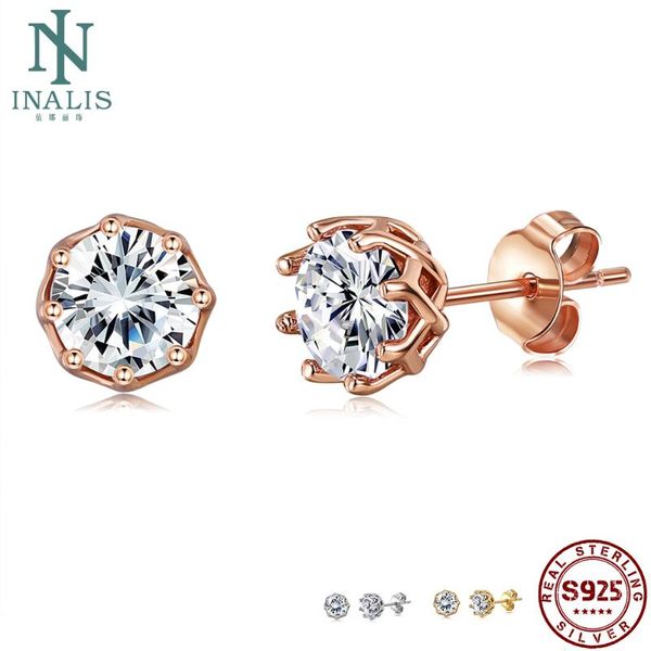 stud inalis authentic 925 sterling silver classic clear cubic zircon small earrings for women anniversary fine jewelry, Golden;silver
stud inalis authentic 925 sterling silver classic clear cubic zircon small earrings for women anniversary fine jewelry, Golden;silver