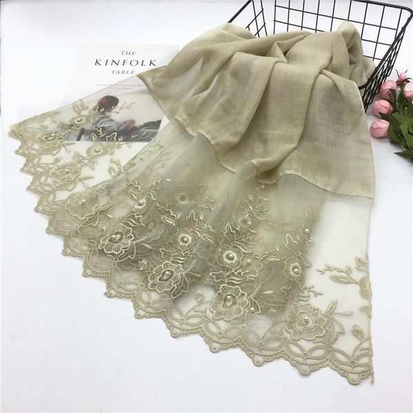 scarves 80*180cm muslim cotton lace hijab scarf with pearls embroidered femme musulman plain beading hijabs bandana, Blue;gray
scarves 80*180cm muslim cotton lace hijab scarf with pearls embroidered femme musulman plain beading hijabs bandana, Blue;gray