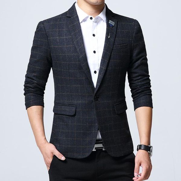 men's suits & blazers plaid tweed blazer for man fashion casual mens suit single jacket slim fit coat foviva jc773, White;black
men's suits & blazers plaid tweed blazer for man fashion casual mens suit single jacket slim fit coat foviva jc773, White;black