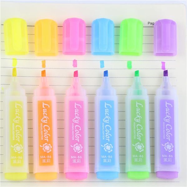 highlighters 6 pcs / pack cute kawaii fluorescent highlighter pen water color marker for paint draw school supplies stationery, Black;red
highlighters 6 pcs / pack cute kawaii fluorescent highlighter pen water color marker for paint draw school supplies stationery, Black;red