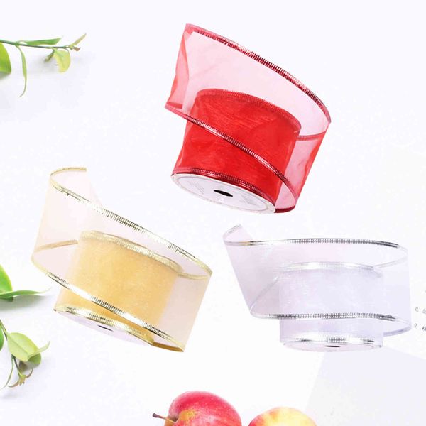 new 6m gold silver transparent wire snow yarn ribbon christmas tree wreath decoration red ribbon
new 6m gold silver transparent wire snow yarn ribbon christmas tree wreath decoration red ribbon
