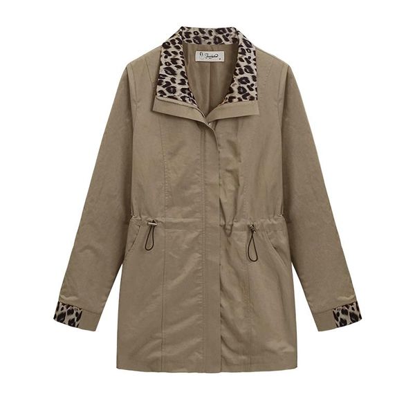 women's trench coats fashion windbreaker mid-length khaki 2021 spring autumn women korean loose casual ladies outerwear e98, Tan;black
women's trench coats fashion windbreaker mid-length khaki 2021 spring autumn women korean loose casual ladies outerwear e98, Tan;black