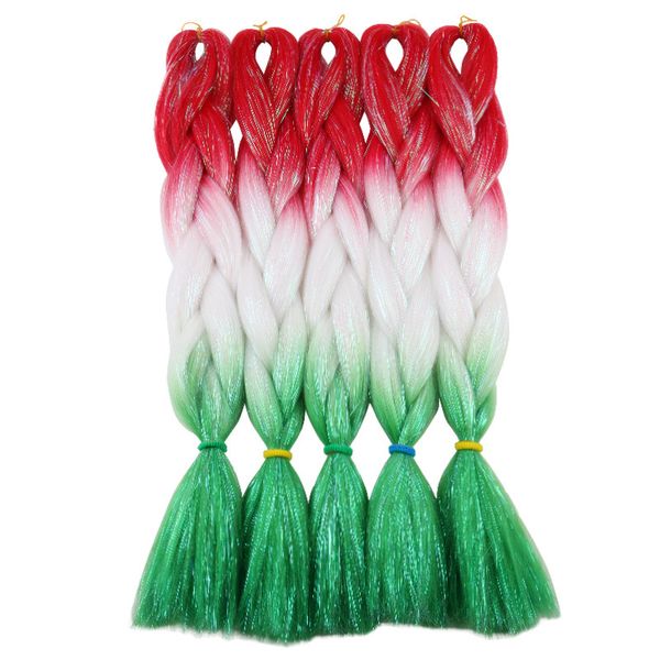 synthetic braiding hair bulk with glitter tinsel 24inch 100g ombre jumo braids hair extensions christmas color, Black
synthetic braiding hair bulk with glitter tinsel 24inch 100g ombre jumo braids hair extensions christmas color, Black