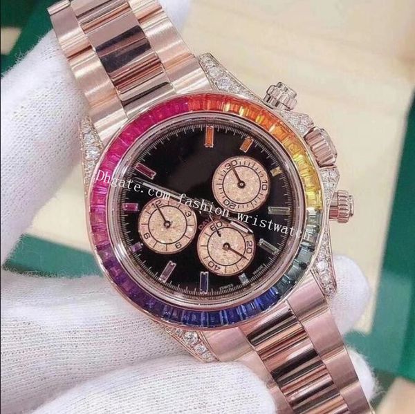 mens sport watches 116528 40mm mechanical automatic black dial gold stainless steel bracelet original box paper wristwatches, Slivery;brown
mens sport watches 116528 40mm mechanical automatic black dial gold stainless steel bracelet original box paper wristwatches, Slivery;brown