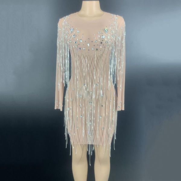 casual dresses shining silver rhinestones fringe transparent short dress long sleeve women birthday celebrate party club dance costume, Black;gray
casual dresses shining silver rhinestones fringe transparent short dress long sleeve women birthday celebrate party club dance costume, Black;gray