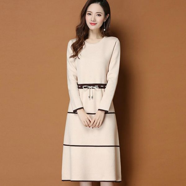 2021 new women autumn winter knitted pullover sweater elegant thick warm soft long a-line knit es female wlye, Black;gray
2021 new women autumn winter knitted pullover sweater elegant thick warm soft long a-line knit es female wlye, Black;gray