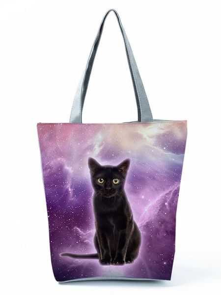 evening bags fashion black cat printed handbag high capacity friendly eco shopping bag purple foldable student shoulder custom pattern
evening bags fashion black cat printed handbag high capacity friendly eco shopping bag purple foldable student shoulder custom pattern
