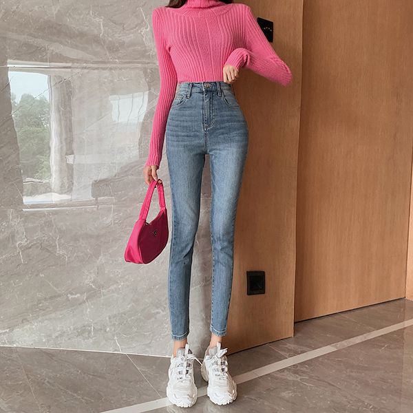 women's brem of fashion 2021 new skinny retro elastic denim pants washed waist all-match high ndj1, Blue
women's brem of fashion 2021 new skinny retro elastic denim pants washed waist all-match high ndj1, Blue