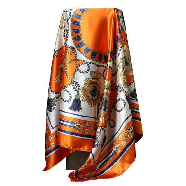 scarves 90x90cm women satin shawl gift head square neck travel kerchief soft printed female elegant indoor outdoor imitated silk, Blue;gray
scarves 90x90cm women satin shawl gift head square neck travel kerchief soft printed female elegant indoor outdoor imitated silk, Blue;gray