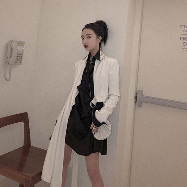 white asymmetrical jacket for women v neck long sleeve high waist with sashes coats female fashion clothes 2020 new, Black;brown
white asymmetrical jacket for women v neck long sleeve high waist with sashes coats female fashion clothes 2020 new, Black;brown