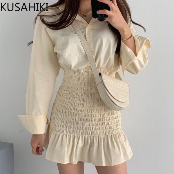 casual dresses kusahiki woman dress korean elegant slim folds ruffle vestidos femme 2021 autumn long sleeve turn-down collar 6l490, Black;gray
casual dresses kusahiki woman dress korean elegant slim folds ruffle vestidos femme 2021 autumn long sleeve turn-down collar 6l490, Black;gray