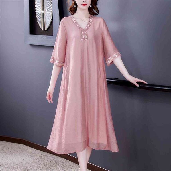 cotton embroidery loose large womens dresses hem simple korean stitching three quarter sleeve women clothes, Black;gray
cotton embroidery loose large womens dresses hem simple korean stitching three quarter sleeve women clothes, Black;gray