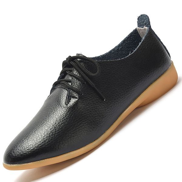 genuine leather shoes woman plus size 44 lace up pointed toe women moccasin shoes for female soft antiskid flats women 2020 new, Black
genuine leather shoes woman plus size 44 lace up pointed toe women moccasin shoes for female soft antiskid flats women 2020 new, Black