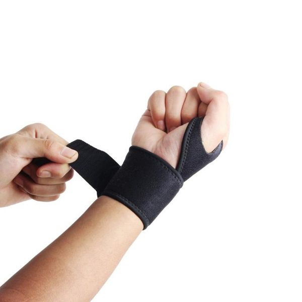 1pcs black wrist brace support fitted right/left thumb stabilizer adjustable wrist support wrap basketball badminton, Black;red
1pcs black wrist brace support fitted right/left thumb stabilizer adjustable wrist support wrap basketball badminton, Black;red