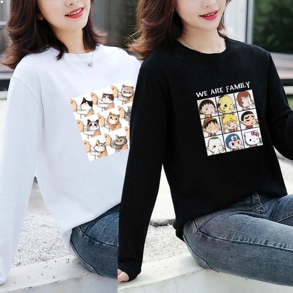 loose type designers t shirts long sleeves tshirt black crop collared women clothing cotton camisas de hombre tee t-shirt luxurys clothes dr, White
loose type designers t shirts long sleeves tshirt black crop collared women clothing cotton camisas de hombre tee t-shirt luxurys clothes dr, White